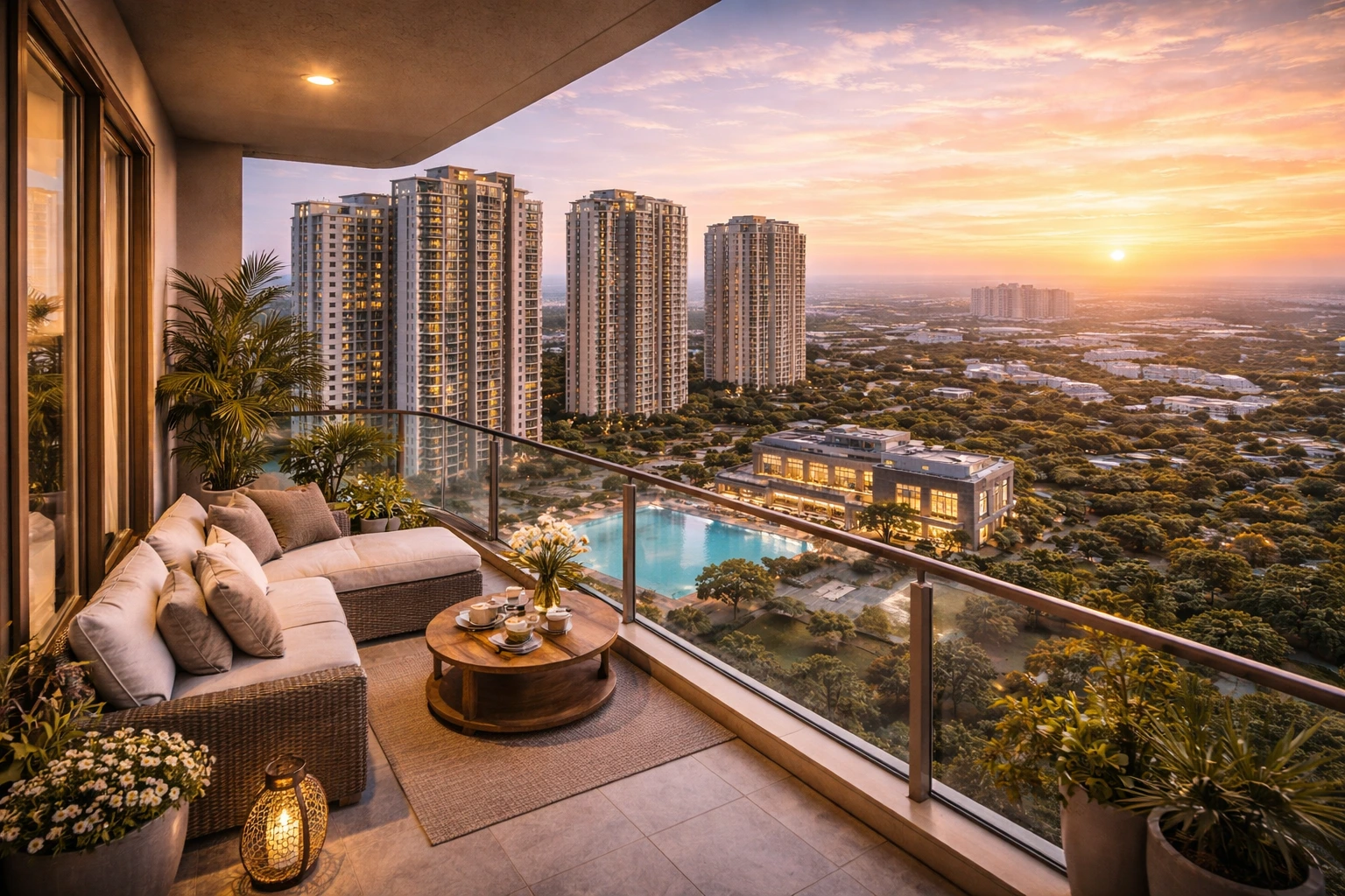 Godrej Park Retreat Phase 2 gardens on Sarjapur Road Bangalore